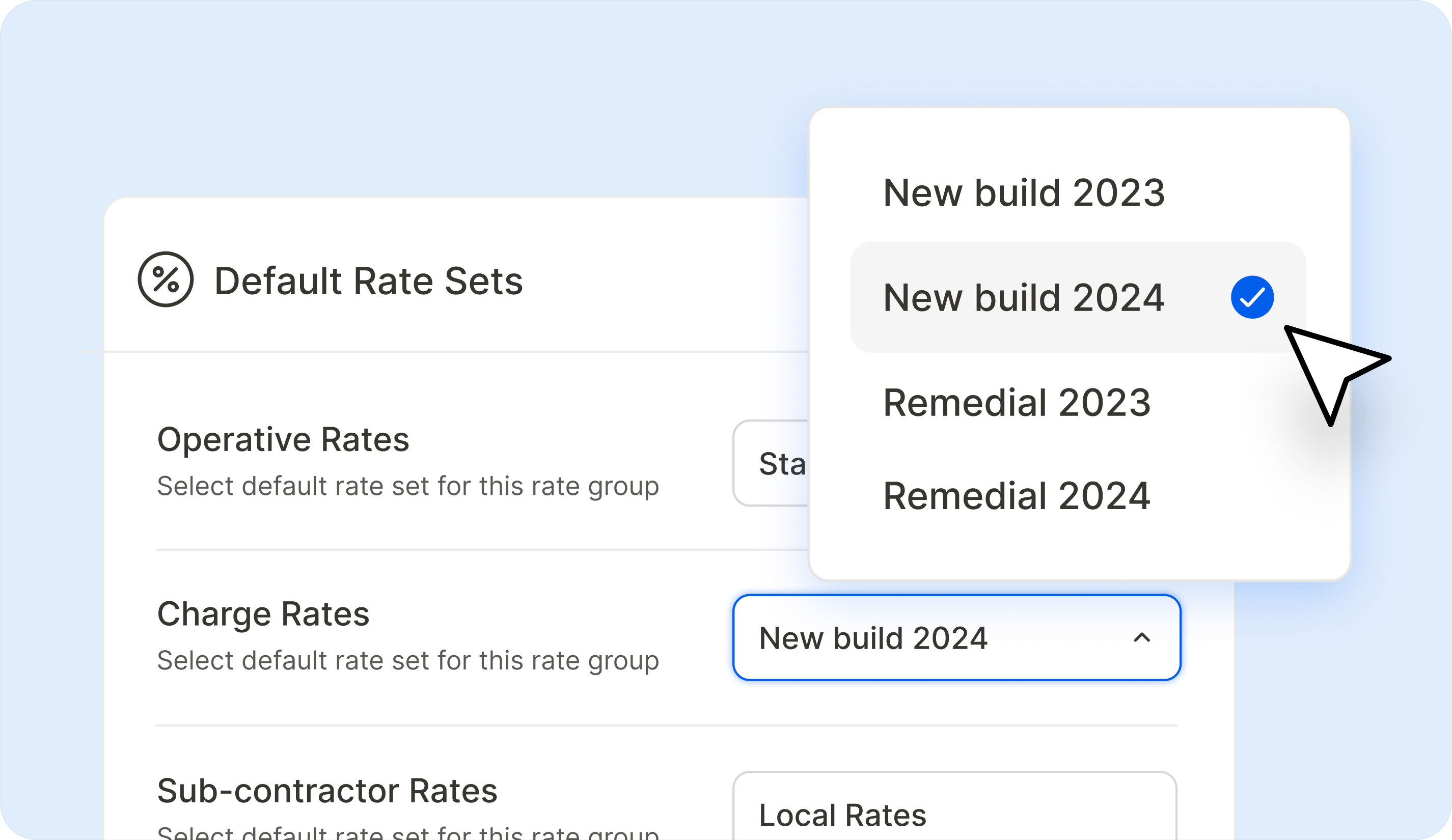 Default Rate Sets